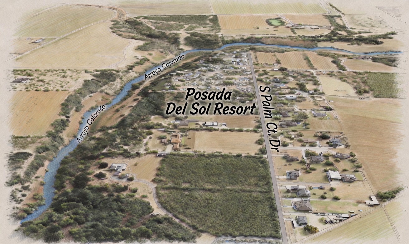 Aerial view of Posada Del Sol RV Park